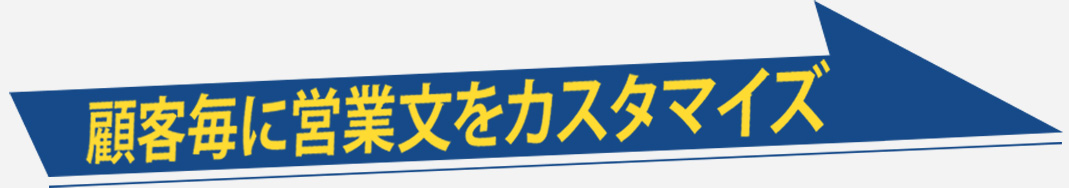 顧客毎に営業文をカスタマイズ