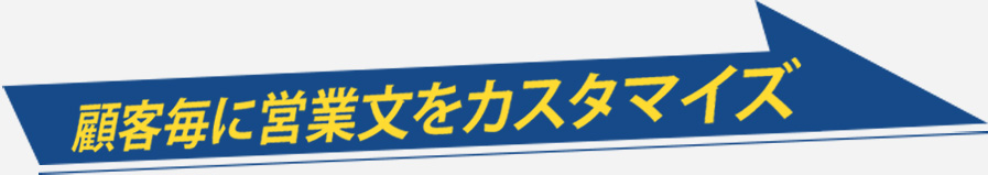 顧客毎に営業文をカスタマイズ